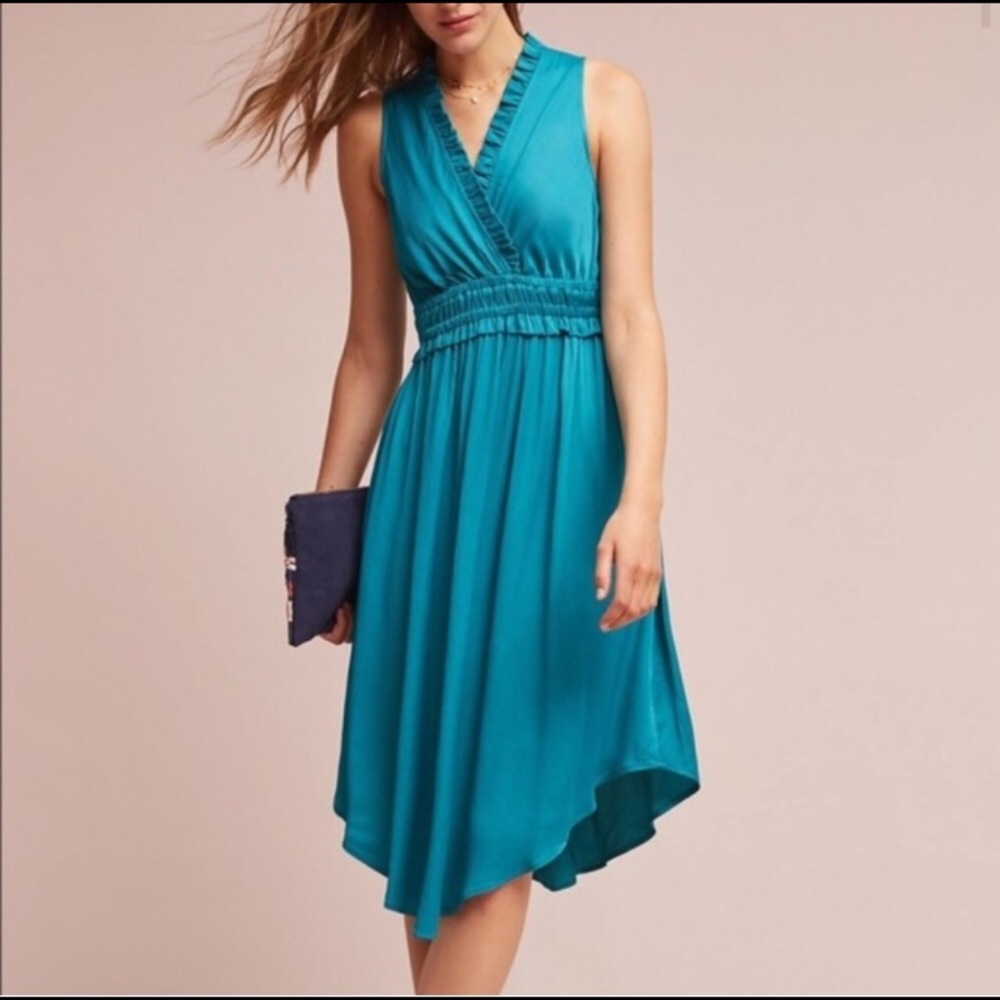 Anthropologie Maeve La Habana Dress in Teal Small